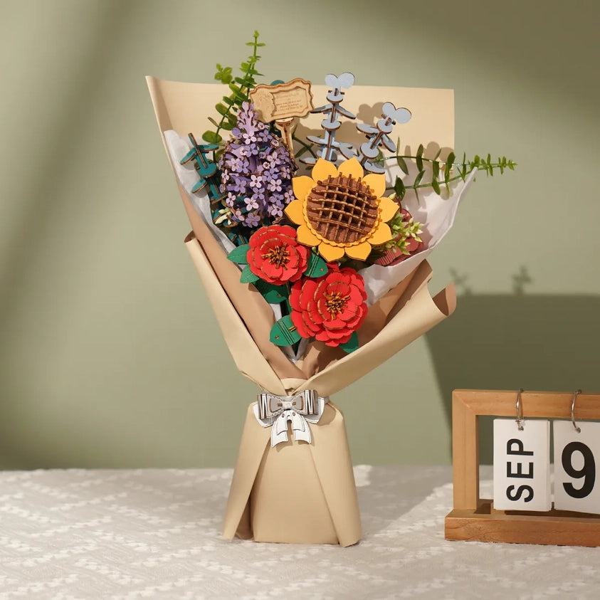 3D Wooden Flower Puzzles Bundle