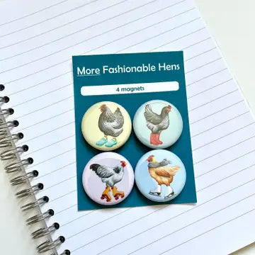 Magnets More Fashionable Hens Set of 4