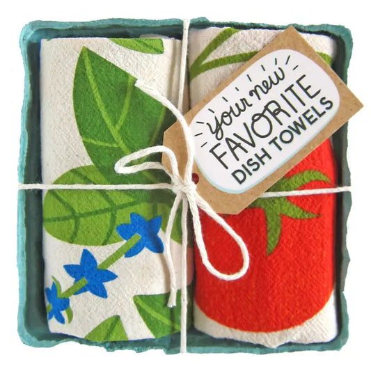 Towel Tomato Basil Set of 2 Flour Sack