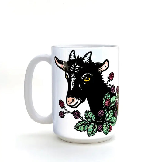 Mug Goat w Blackberries