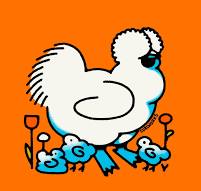 Sticker Silkie Chicken and Chicks