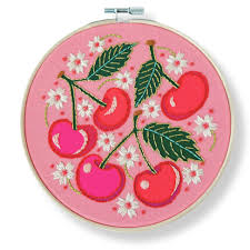 Embroidery Kit Cherries